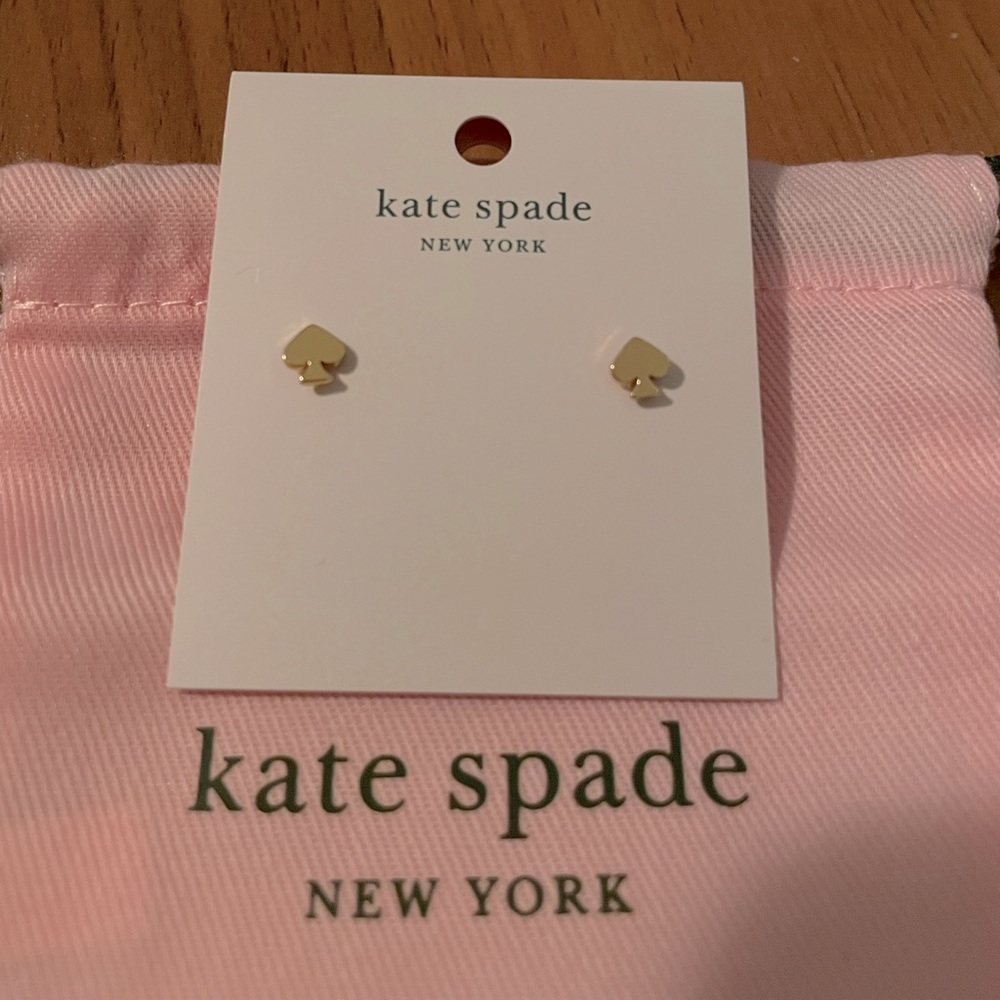 Kate Spade ♠️ mini spade gold studs